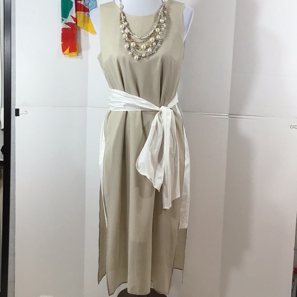 Fabiana Filippi two tone silk shift dress